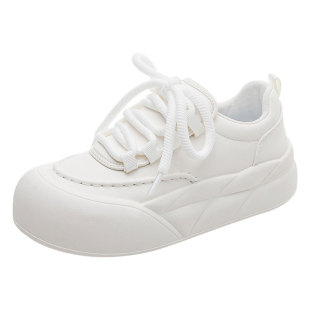 人本厚底小白鞋女增高显脚小2025新款春季配裙子爆款休闲百搭板鞋