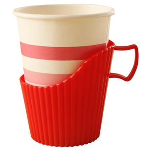 喜庆杯托一次性纸杯杯托架加厚结婚用防烫隔热塑料杯套通用底座垫