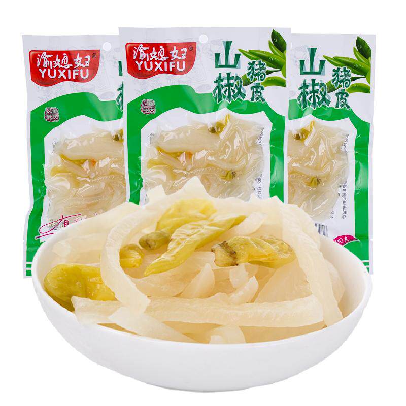 渝媳妇山椒猪皮30g袋重庆特产泡椒味酸辣水晶肉皮零食小吃小包装