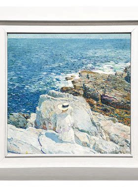 伽罗生活印象派挂画《阿普尔多尔》复古人物艺术画海洋风景装饰画