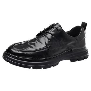 木林森男鞋2026春秋新款商务休闲皮鞋男士真皮软底德比结婚男皮鞋