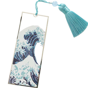 神奈川冲浪里金属书签海浪日系和风浮世绘送同学生日礼物文艺创意