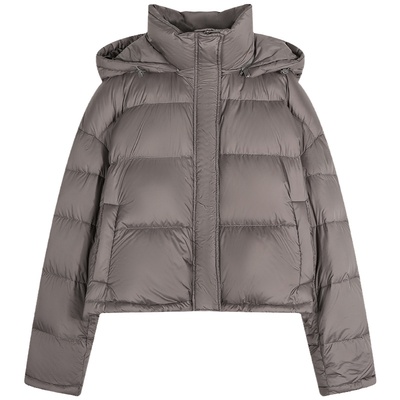 落落狷介连帽加厚短款羽绒服女