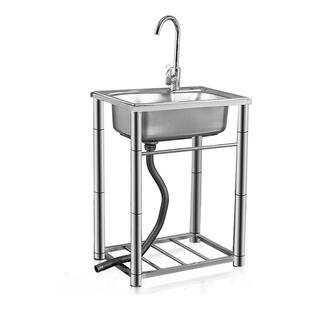 厨房不锈钢洗菜盆家用水槽套餐带支架水池单槽洗碗槽洗手盆商用