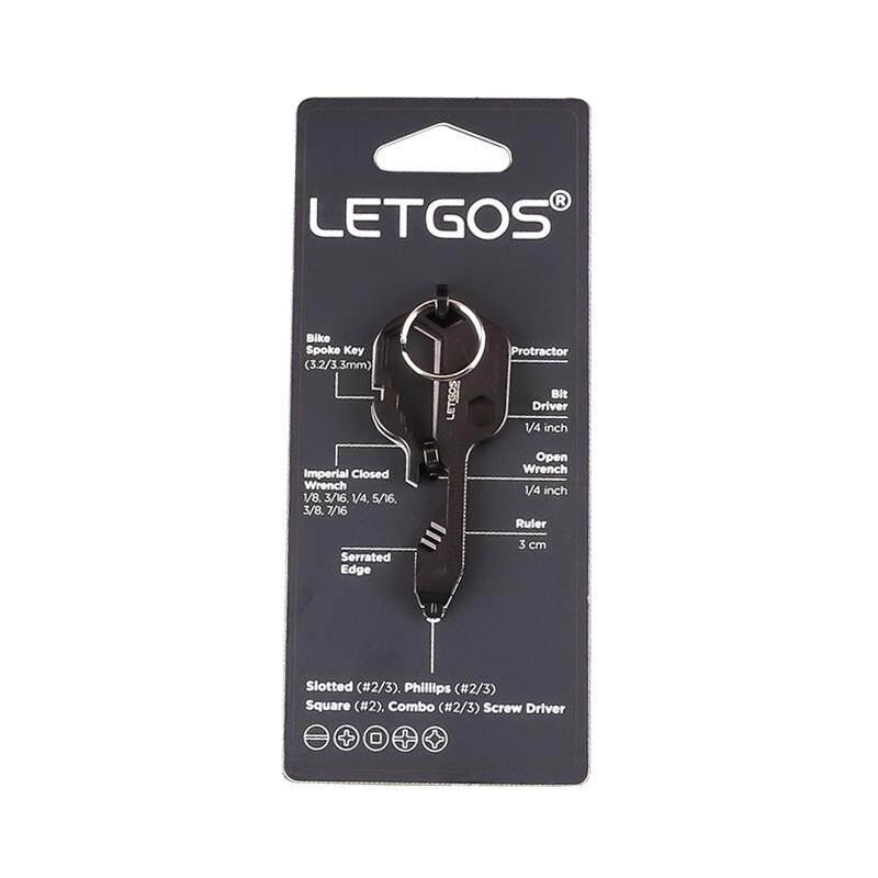 LETGOS不锈钢EDC钥匙工具卡创意随身挂件开瓶器迷你多功能螺丝批