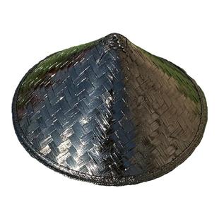 竹编古风黑色侠客斗笠帽男女武侠红色走秀道具舞台演出表演斗笠帽