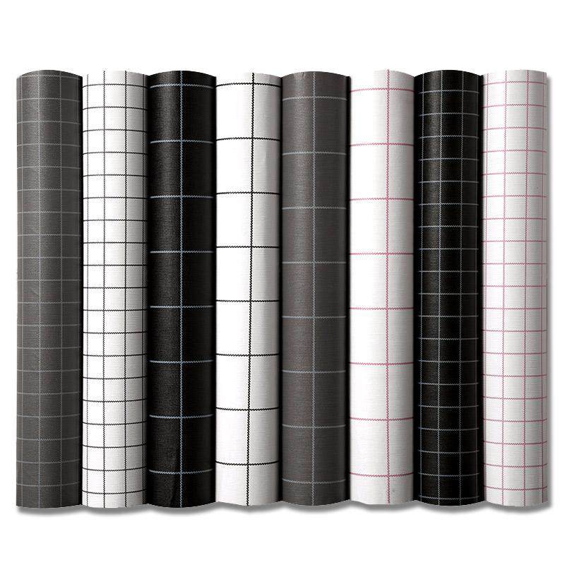 墙纸自粘ins风格子宿舍卧室桌面翻新贴纸防水防潮壁纸即时贴厨房