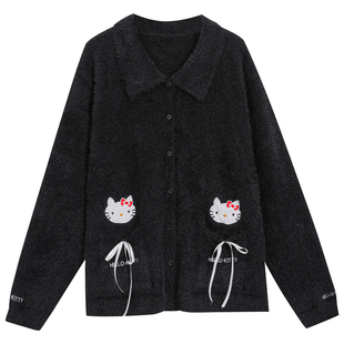 大码秋冬毛茸茸软糯甜美毛衣女款2025新款炸街独特漂亮巨显瘦上衣