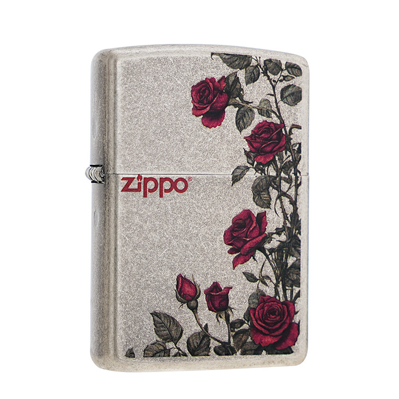 zippo古银蔷薇之心爱情礼盒套装