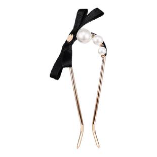 情人节礼物Cercoo/奢蔻蝴蝶结珍珠丸子头古风发簪子高级感头发饰