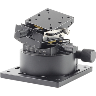 三维角度旋转调整台3轴R倾斜调整欧拉角俯仰弧线调节座精密弧摆台