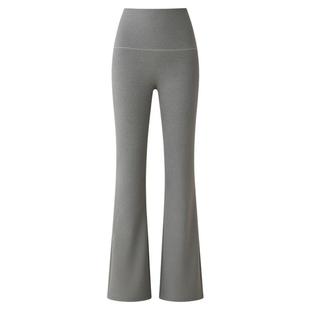 亲肤棉质喇叭裤女2025新款秋冬加绒加厚外穿瑜伽裤保暖灰色微喇裤