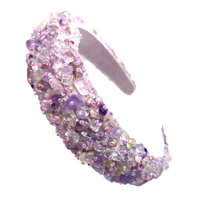 仙美紫色水晶发箍高级感发箍