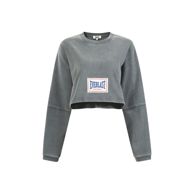 EVERLAST纯棉短款露脐健身t恤女