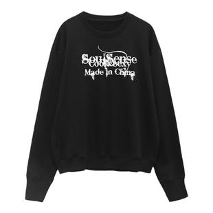SoulSense潮牌秋季刺绣logo Made in china款休闲宽松圆领卫衣男