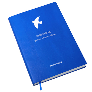 PoemsForYou原创诗歌投影笔记本本子A5可平摊空白网格todo日程本高颜值文艺风透光手账本计划本生日礼物女生
