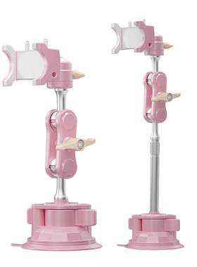 倍居适少女版吸盘固定车载樱花粉