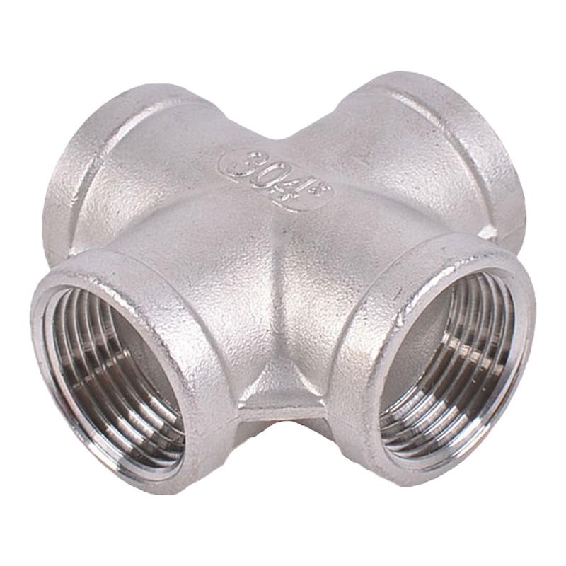 201/304不锈钢内丝四通/铸造四通/十字四通/丝扣四通/不锈钢管件