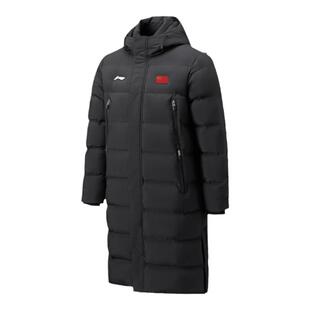 李宁长款羽绒服男款带国旗2026年新款冬季运动过膝加厚保暖外套女