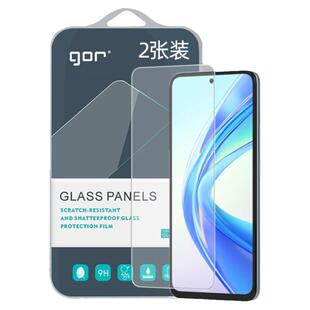 GOR适用荣耀X7B钢化玻璃贴V30手x9d机90非全半V20荣耀X60I荧30屏幕S透明保护GT高X30清X10防X9指纹pro硬贴膜