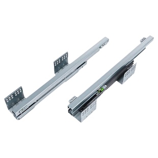 加长导轨侧装托底阻尼轨道橱柜方管拉篮精品静音活动层板DIY滑轨