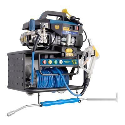 不锈钢金属洗车机高压水管收纳架卷管器洗地防爆钢丝管收卷器壁挂