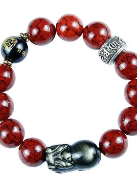 晶体朱砂手串高纯度本命佛手链