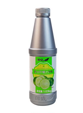 鲜活鲜绿香水柠檬汁饮料1.03kg奶茶店专用原汁浓浆手打柠檬茶商用