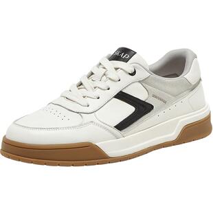 SKAP灵动爵士圣伽步男鞋2025秋季新款厚底时尚拼色系带男休闲板鞋