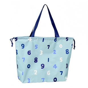 日系2025新数字印花防泼水抽绳束口单肩手提包女两件套带饭便当包