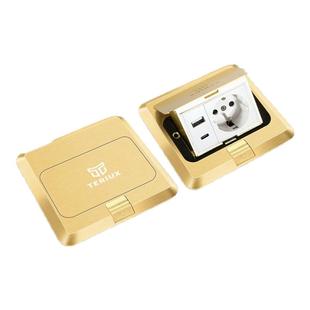 弹起式防水欧标欧洲香港台湾美标港式TYPEC地面插座USB充电地插