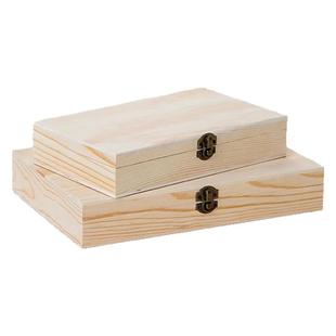 定制长方形翻盖木盒a4纸证件收纳盒定做薄型小木盒茶叶礼品盒桌面