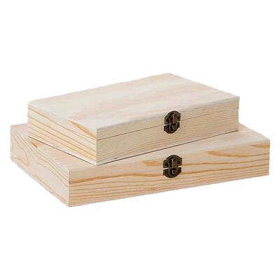 定制长方形翻盖木盒a4纸证件收纳盒定做薄型小木盒茶叶礼品盒桌面