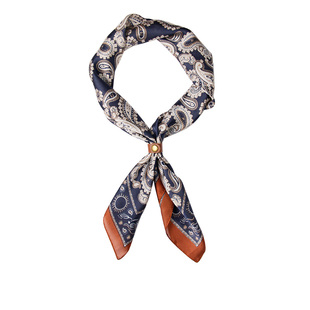 阿美咔叽美式佩复古腰果花方巾男佩斯利花纹丝巾扣领巾薄款发带女