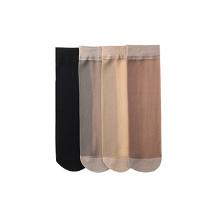 梦娜丝袜女短夏季薄款短款短袜黑色白色短筒中筒袜子夏新款爆款