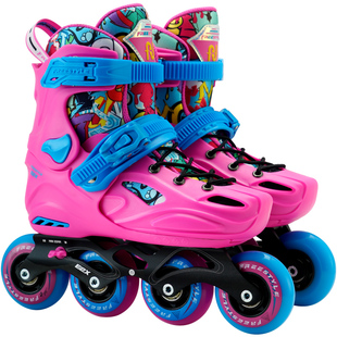 费斯Freestyle轮滑鞋发光轮儿童男初学可调节溜冰鞋套装女花式专