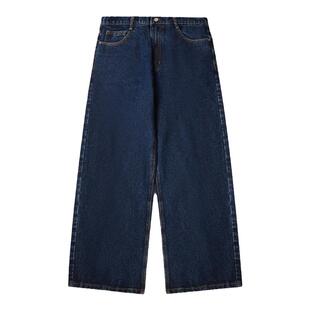 PIBLICRADIO公共电波TOKYOPRUDICTION复古原宿牛仔阔腿裤重磅松紧