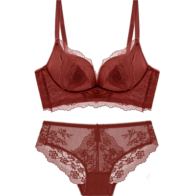 结婚本命年红色小胸内衣套装