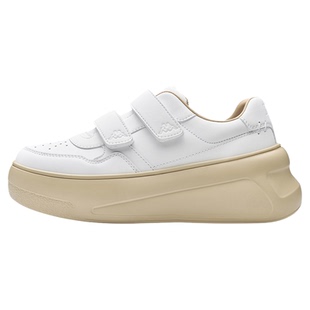 Kappa奶冻女鞋板鞋女款2026春季新款厚底魔术贴小白鞋运动鞋子女