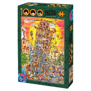 现货包邮 D-Toys罗马尼亚进口拼图61218CC01意大利比萨斜塔1000片