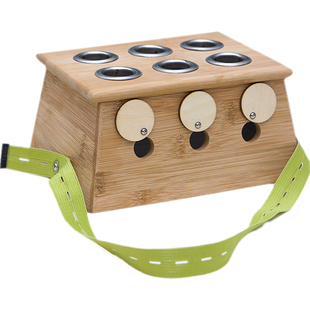 1.8艾条竹制艾灸盒竹木温灸器材家用全身通用可调节