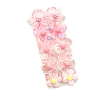 儿童花朵发圈甜美发饰女童不伤发扎头蝴蝶结皮筋女宝可爱头绳头饰