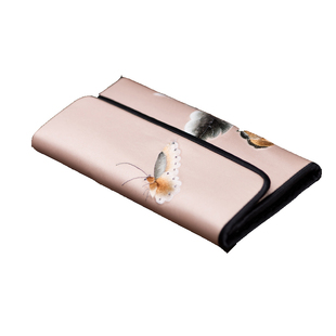 苏绣长款手工刺绣中国风女卡包带钱包一体长款简约百搭小巧超薄潮