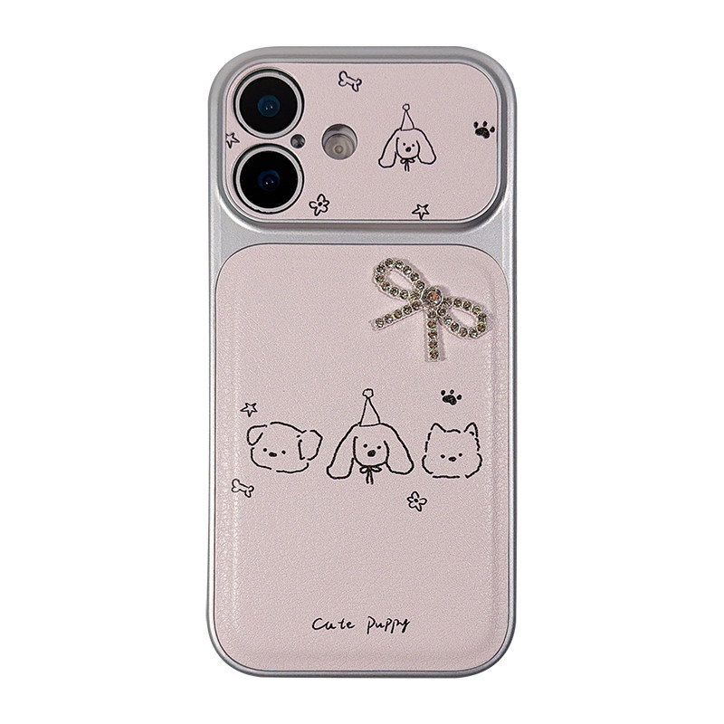 壳侣 简约线条卡通适用苹果17手机壳iPhone18promax新款16防摔保护套15硅胶14全包高级感手提腕带女贴皮软