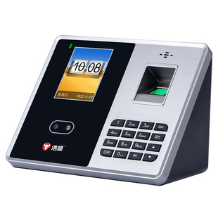 浩顺企业微信打卡考勤机无线WIFI人脸面部指纹识别仪签到员工手指刷脸智能联网上班打卡考勤机器