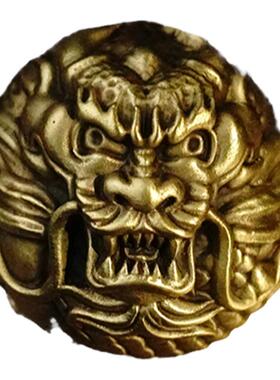 铜臻黄铜随身盘玩保健龙球手把件