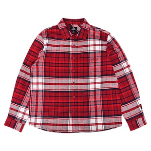 Converse匡威新年款马年起飞系列男女红色长袖格子衬衣UCJ393-B35
