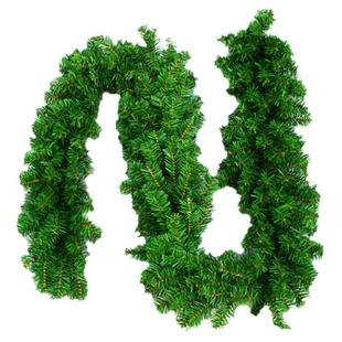 圣诞树藤条花环装饰加密金银红蓝白绿色圣诞藤条2.7米圣诞树枝叶