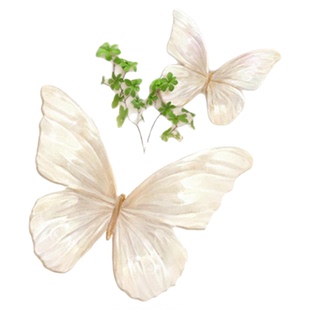 法式奶油风蝴蝶餐厅装饰画卧室床头挂画高级感客厅走廊过道壁画灯