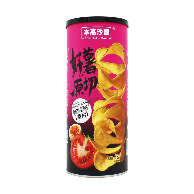本高沙屋多口味薯片85g罐装零食